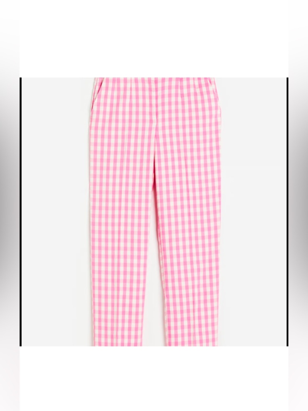 H&M Pink and White Gingham Pants